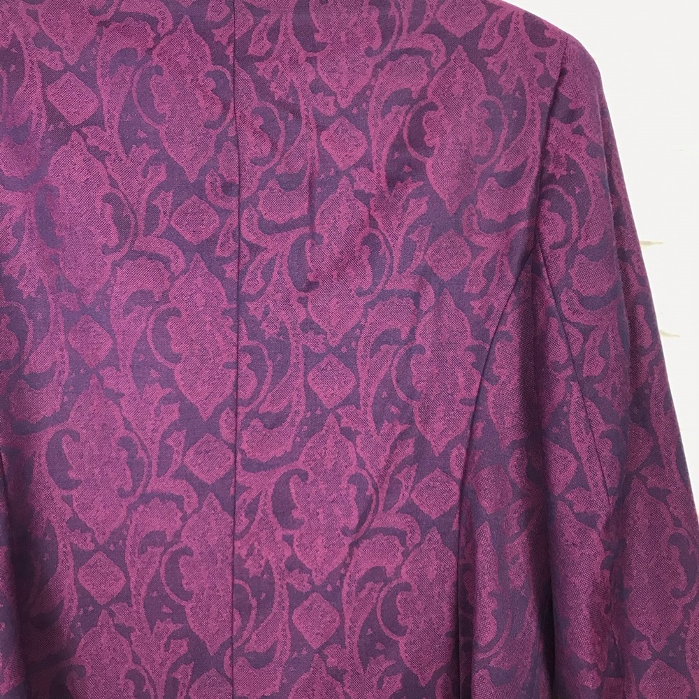 Pendleton Vintage Damask Wool Button Up Blazer 12 - image 3